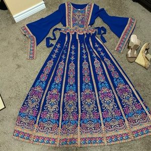 Palestinian dress henna thobe new Abaya maxi gown